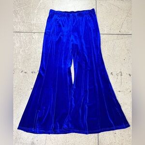 💚 3276. Blue Velour Flared Pants